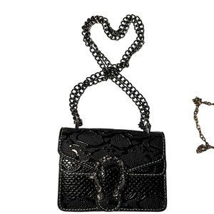 SNAKESKIN MINI CROSSBODY BAG